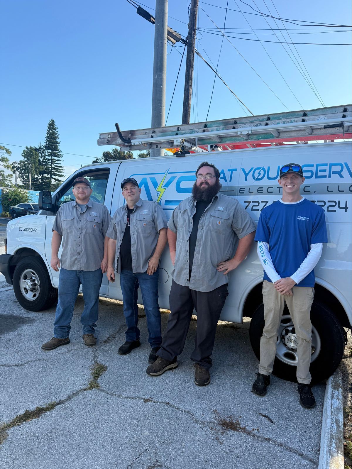 At Your Service Electric full crew team photo in Holiday Florida