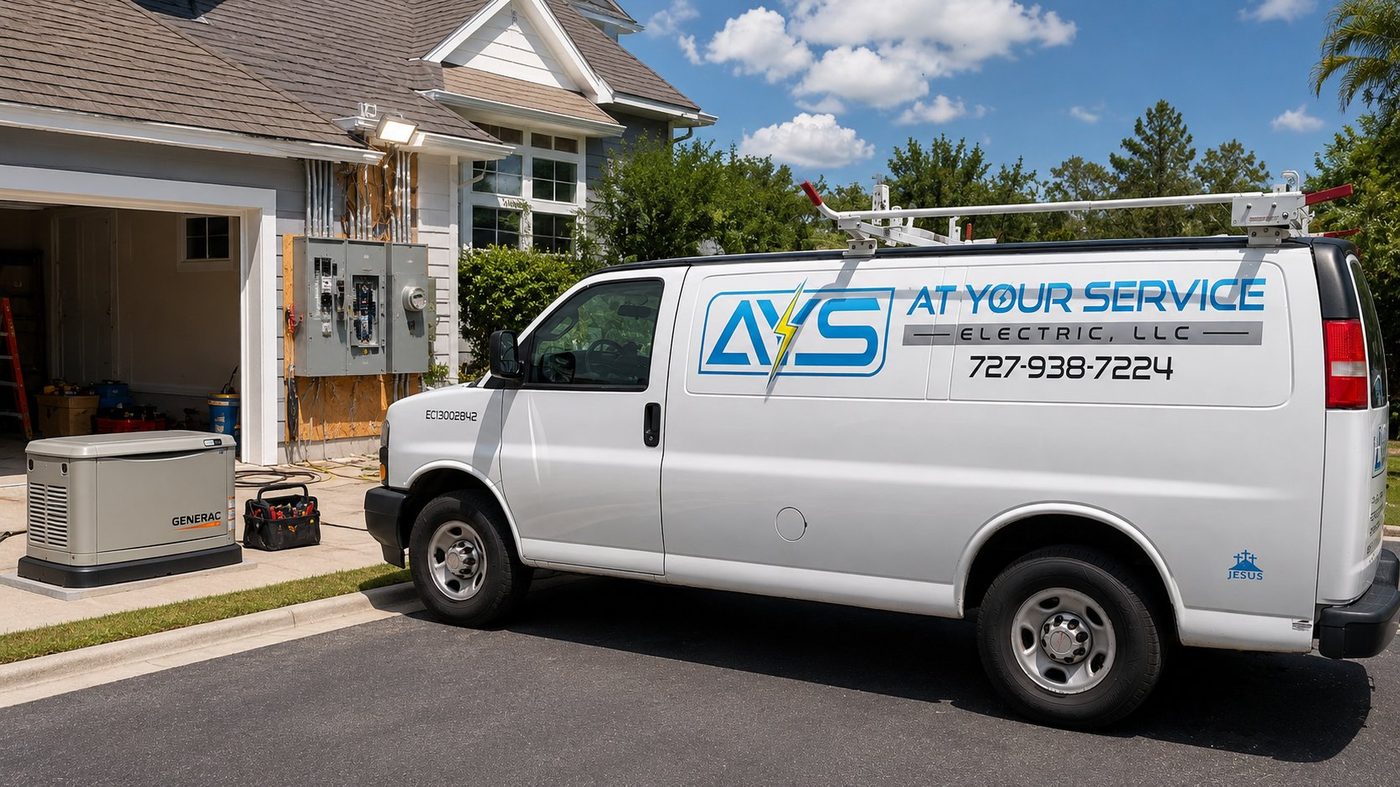 At Your Service Electric panel change job site Holiday FL