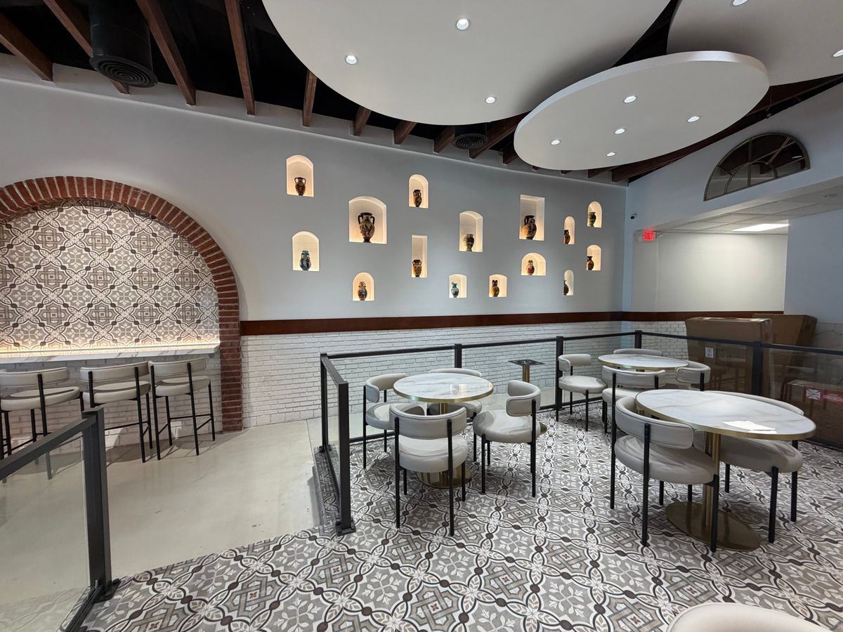 Commercial restaurant pendant and accent lighting in Tarpon Springs FL by At Your Service Electric